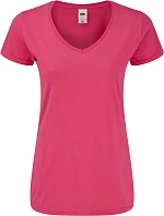 Fruit of the Loom Lady-Fit Iconic 150 T-shirt s výstrihom do V 16.1444 fuchsiová
