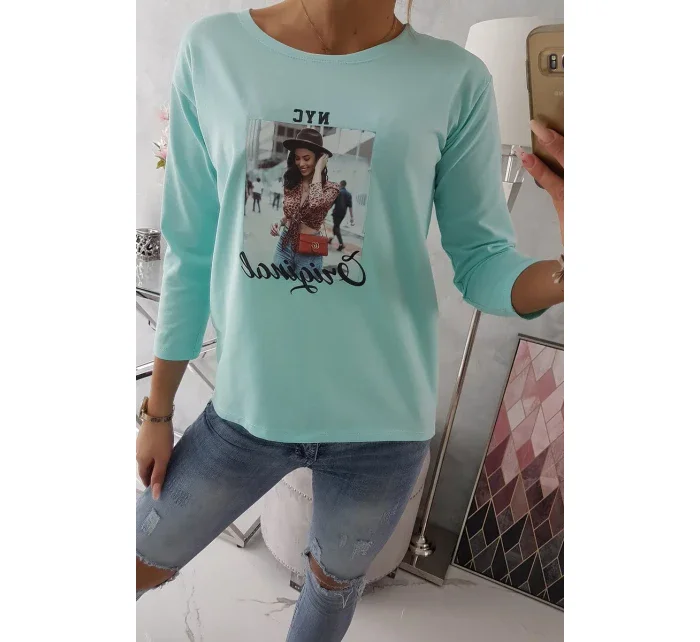 Halenka s potiskem Original mint Halenka s potiskem Original mint