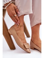 Klasyczne Baleriny Z Ozdobą Beżowe Rivea