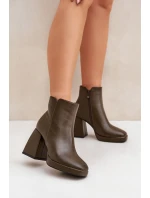 Boty Na Vysokém Podpatku Eko Kůže Tmavě Zelené model 21681576 - Boto