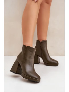 Boty Na Vysokém Podpatku Eko Kůže Tmavě Zelené model 21681576 - Boto
