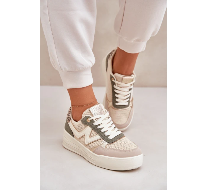 Dámské Sportovní Boty Na Platformě Leopardí Zelené model 21688942 - Boto
