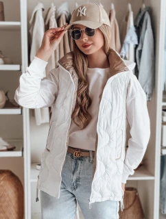 Dámska prechodná prešívaná vesta VESOLITA biela FashionStreet TY4880