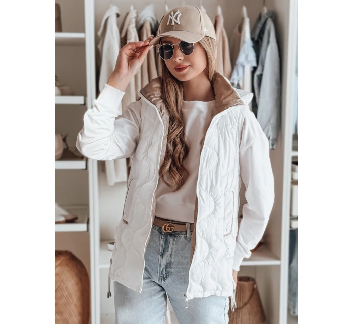Dámská přechodná prošívaná vesta bílá Dstreet model 21987049 - FashionStreet