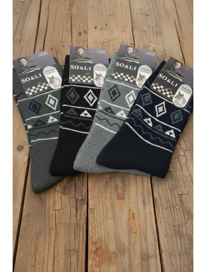 SO&LI ponožky model 22018897 Angora pánské 3946 - WiK SO&LI ponožky model 22018897 Angora pánské 3946 - WiK