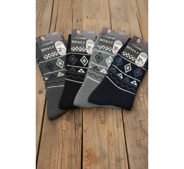 SO&LI ponožky model 22018897 Angora pánské 3946 - WiK SO&LI ponožky model 22018897 Angora pánské 3946 - WiK