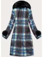 Dámský vícebarevný kabát z tkaniny model 15875306 - Ann Gissy Dámský vícebarevný kabát z tkaniny model 15875306 - Ann Gissy