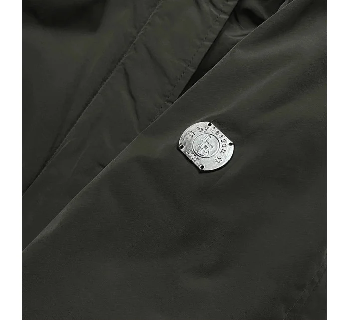 Dámska zimná bunda v khaki farbe (m21309)