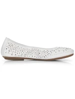 Kožená pohodlná polobotka W model 22033618 bílá - Rieker