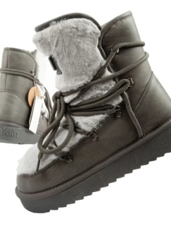 snow boots dámské zimní módní model 21405954 zateplené šedé dámské - D.Franklin