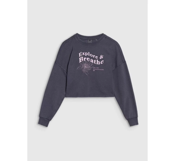 Dívčí mikina bez kapuce model 21435782 - 4F