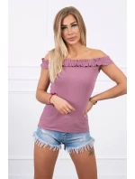 Španielska blúzka s volánikmi tmavo ružová Španielska blúzka s volánikmi tmavo ružová