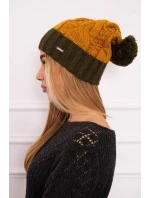 Fleecová čiapka Paris K212 horčicová + khaki