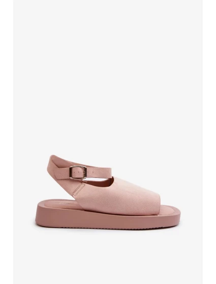 Pohodlné dámske sandále na platforme, ružové Rubie Pohodlné dámske sandále na platforme, ružové Rubie