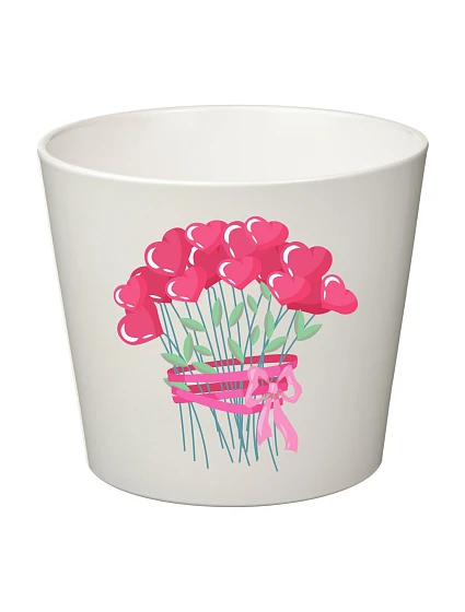 SRDÍČKOVÁ KYTICE - velký květináč