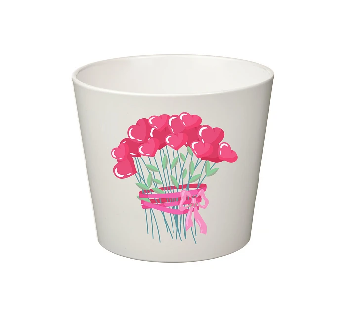 SRDÍČKOVÁ KYTICE - velký květináč