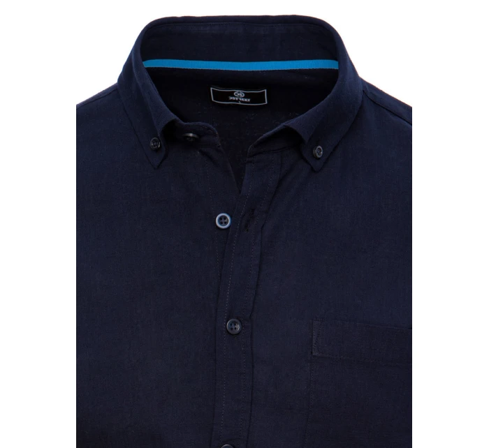 Pánská košile s krátkým rukávem tmavě modrá Dstreet model 21969045 - FashionStreet