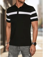 Pánská polokošile s pruhy černá Dstreet model 21987869 - FashionStreet