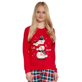 Dievčenské pyžamo 594/172 Snehuliak 2 - CORNETTE Dievčenské pyžamo 594/172 Snehuliak 2 - CORNETTE