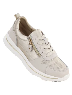 Dámske kožené topánky pre zmake béžové a zlaté eVento 9784