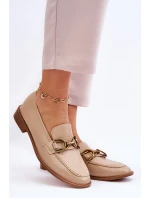 Klasyczne Mokasyny Damskie Beżowe Lorien