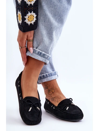 Dámské semišové mokasíny černé model 21625493 - Boto