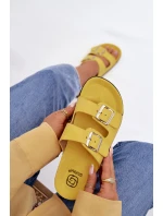 Dámské pantofle s přezkami Žluté Oliena