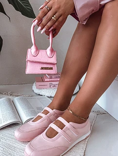 Sportovní dámské baleríny s pásky Růžové Farvessa