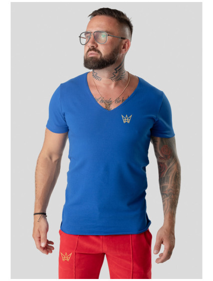 tričko s model 19399429 výstřihem modrá - TRES AMIGOS WEAR