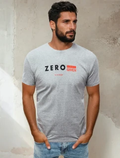 Pánské tričko s potiskem světle šedé Dstreet model 21964129 - FashionStreet