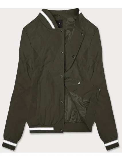Dámská bunda typu bomber v army barvě model 18172054 - J.STYLE Dámská bunda typu bomber v army barvě model 18172054 - J.STYLE