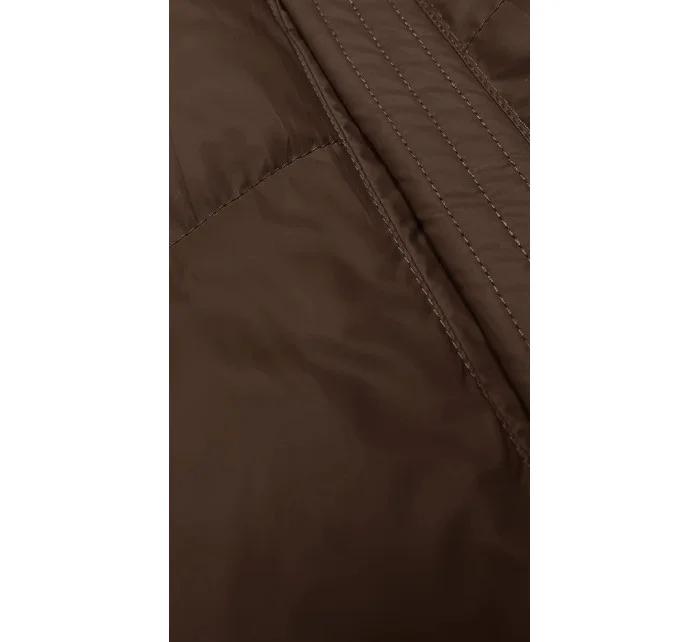 Hnedá dámska prešívaná vesta S'West (B8223-14)