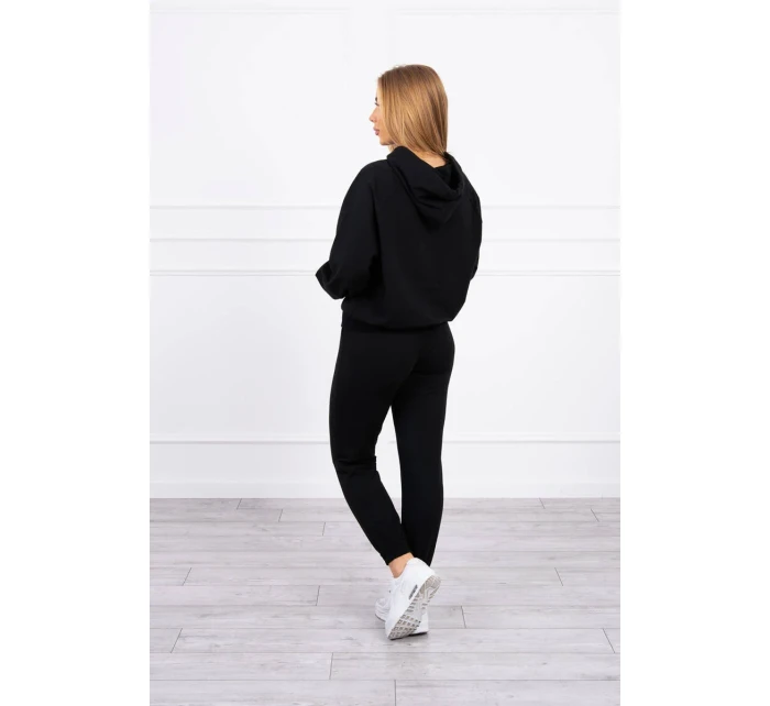 Súprava mikiny s kapucňou čierna