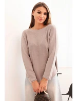 Dámský svetr z viskózy s dlouhým rukávem a kulatým výstřihem fango
