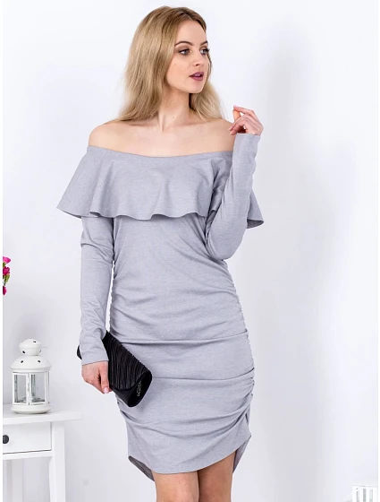 Šaty EM SK model 14816292 šedá - FPrice Šaty EM SK model 14816292 šedá - FPrice