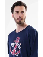 Pánská noční košile s dlouhým rukávem model 17843935 - Vienetta MAN Pánská noční košile s dlouhým rukávem model 17843935 - Vienetta MAN