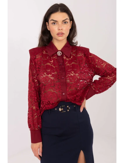 Košeľa s dlhým rukávom model 222319 Taliansko Moda Košeľa s dlhým rukávom model 222319 Taliansko Moda