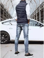 Pánská prošívaná tmavě modrá vesta Dstreet model 21965239 - FashionStreet