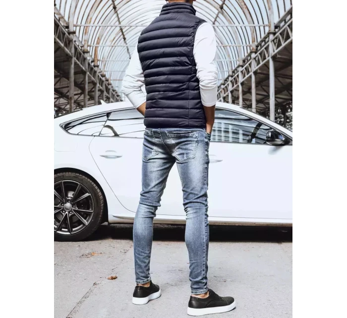 Pánská prošívaná tmavě modrá vesta Dstreet model 21965239 - FashionStreet