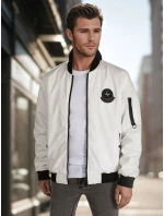 Pánská přechodná bunda bomber béžová Dstreet model 21986400 - FashionStreet Pánská přechodná bunda bomber béžová Dstreet model 21986400 - FashionStreet