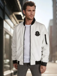 Pánská přechodná bunda bomber béžová model 21986400 - Dstreet