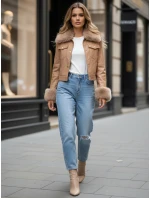 Dámská kožená bunda s velbloudí kožešinou Dstreet model 21991770 - FashionStreet