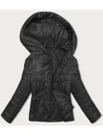 Černá krátká dámská prošívaná bunda model 18844065 - S'WEST Černá krátká dámská prošívaná bunda model 18844065 - S'WEST