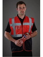 Yoko HVW 801 Hi-Vis multifunkčná vesta 79.W801 hi vis oranžová/námornícka modrá Yoko HVW 801 Hi-Vis multifunkčná vesta 79.W801 hi vis oranžová/námornícka modrá