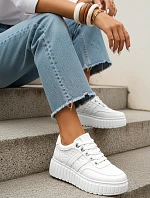 Dámske kožené tenisky ZY1394 white - FashionStreet