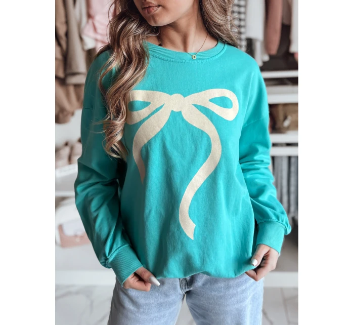 Dámská oversize mikina tyrkysová Dstreet model 21985724 - FashionStreet