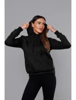 Černá dámská tepláková mikina model 16150172 - J.STYLE Černá dámská tepláková mikina model 16150172 - J.STYLE