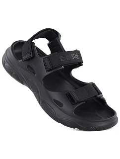 Čierne penové sandále Big Star so zapínaním na suchý zips TT274A055