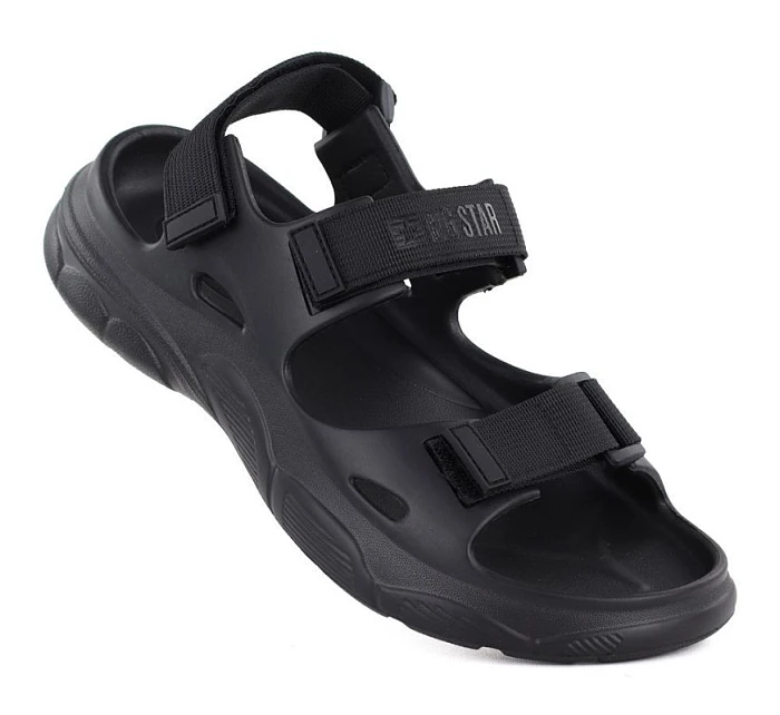 Čierne penové sandále Big Star so zapínaním na suchý zips TT274A055
