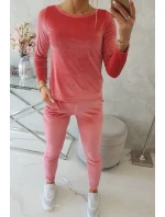 Velúrová súprava so zadným popruhom malinová Velúrová súprava so zadným popruhom malinová